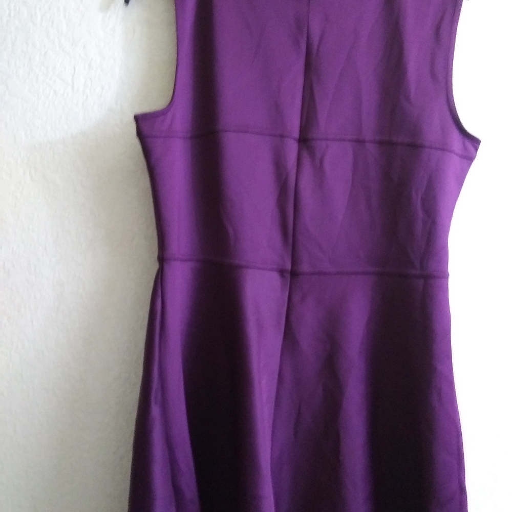 Daisy Fuentes, purple casual business dress, L - Picture 5 of 8